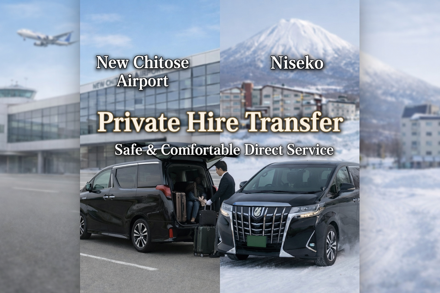 Niseko: Private Transfer to/from New Chitose Airport(Flat Rate)